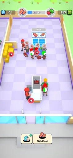 Selected mobile management game project gameplay